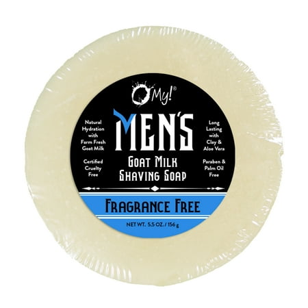 O My! Goat Milk Shaving Soap | Free of Parabens & More | Shea Butter and Vit E | Handcrafted in USA