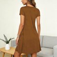 thumbnail image 4 of Utoimkio Short Sleeve Nightgowns for Women Summer Crewneck Pajamas Dress Soft Comfy Lounge Sleepwear Size S-XXL, 4 of 8
