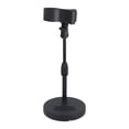 thumbnail image 3 of Soporte para micrófono de escritorio con ajuste de altura de 24 cm a 32 cm, fácil de instalar, resistente para grabación, base redonda ajustable Negro, 3 of 8