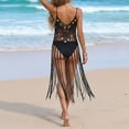 thumbnail image 5 of Wowcloth Women's Solid Color Fashion Casual Spaghetti Strap Blouse with Fringe Detail for Daily Wear, 5 of 7
