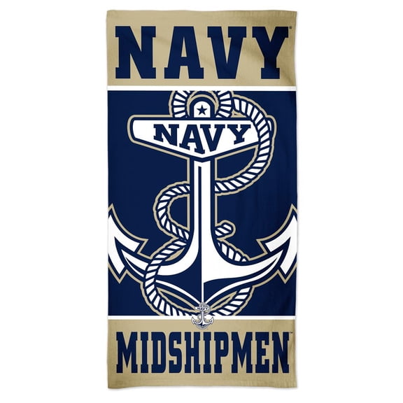 WinCraft Naval Academy Navy Beach Towel 30 x 60 Spectra Beach Towel