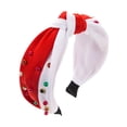 thumbnail image 2 of Adorno para la cabeza para suministros de fiesta Aro para el cabello navideño Foto roja y verde Diadema navideña Tocado navideño para damas y niñas rojo, 2 of 8