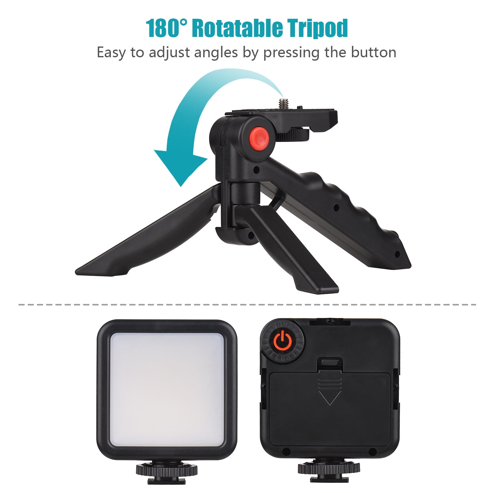 Vlogging Kit for Phone with Tripod, LED Light, YouTube Starter kit with Mini Microphone for Live Stream, Video Calls, Vlogging, Instagram