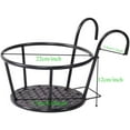 thumbnail image 4 of 1PCS Round Hanging Railing Planters, Iron Small Flower Pot Holders Plant Holder Over The Rail Metal Fence Planters Easy Hang Durable Railing Flower Basket For Patio Balcony Porch Indoor Outdoor, 4 of 5