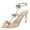 Peachpuff, variant on FSJ Women Sexy Bows Rhinestone Open Toe Sandals Strappy Stiletto High Heels Ankle Buckle Backless Wedding Party Dress Shoes Size 8 Yellow