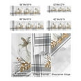 thumbnail image 6 of Kitchen Curtain Valances for Windows,Fall Retro Pumpkin Orange Maple Leaf Rod Pocket Small Valance Grey Stripe Happy Thanksgiving, 6 of 9