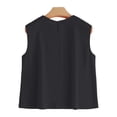 thumbnail image 5 of VONDA Women Round Neck Sleeveless Solid Color Tank Tops Crop Tops, 5 of 5