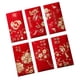 thumbnail image 1 of 6 sobres rojos del Año Nuevo Lunar Chino, paquete rojo del Año del Dragón, tarjeta de felicitación Estilo F, 1 of 9