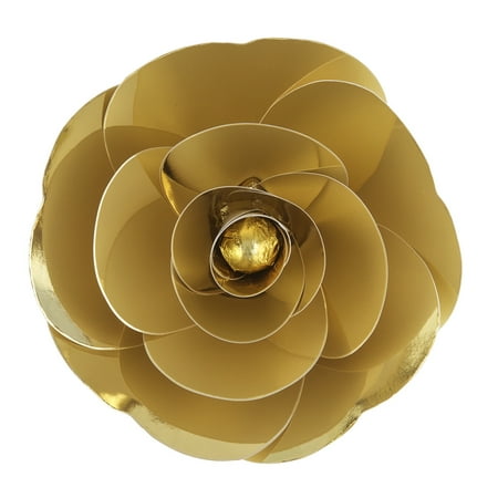 Table Flower Decoration Mega Crafts - 16'' Handmade Paper Flower in Metallic Gold | For Home Décor, Wedding Bouquets & Receptions, Event Flower Planning, Table Centerpieces, Backdrop Wall Decoration, Garlands & Parties ()