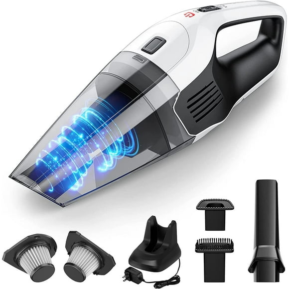 Handheld Vacuum Cleaner, 8.5KPa Powerful Cyclonic Hand Vacuum Cordless Rechargeable, Portable Handheld Vacuum Cordless Car Vacuum, 3-4h Charge, Wet Dry Vacuum Cleaner, for Carpet Hard Floor Upholstery