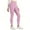 Pink, variant on WULMLEO Workout Pro Leggings 25'', Compression High Waisted 7/8 Workout Pants Gray S