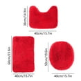 thumbnail image 4 of YgkuHd Clearance & more savings! 3PC Solid Color Bath Mat Set - Ultra Soft,Non-Slip Bathroom Rugs - Machine Washable,Quick-Dry,Absorbent Toilet Mats for Bathroom,Shower,Vanity (Red), 4 of 9