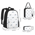 thumbnail image 2 of Easygdp Cute Shark Mochila para Niños y Niñas con Set de Caja de Almuerzo y Estuche para Lápices 3 en 1, Mochila Escolar Estampada para Adolescentes, 2 of 7