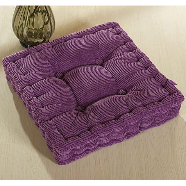 Nvzi Chair Cushions Outdoor Indoor Seat Cushion Thickened Bench Mat Durable Floor Pillow Winter Chair Pads for Bedroom Balcony Car Office Patio Sofa Travel Purple Square 16