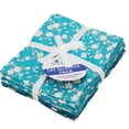 thumbnail image 2 of Threadart 5 Fat Quarters Fabric Bundles - Teal Vintage Prints 100% Cotton - Quilting and Sewing, 2 of 8