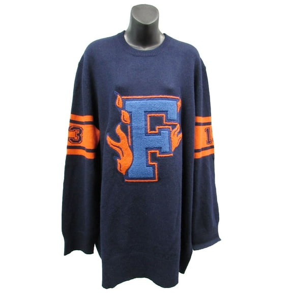Fenty Puma By Rihanna Womens Varsity Letter Sweater, Evening Blue, M