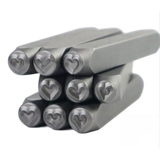 6mm Heart Shape Steel Metal Stamping Tool - Punch Stamp For Leather, Metal, Wood