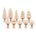 thumbnail image 3 of 10 piezas de de madera sin terminar, Mini es de madera, en miniatura liso en blanco para manualidades DIY, juguetes de dibujo,, 3 of 9