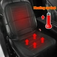 12V Car Heated Seat Cushion Cover Black Warmer Heating Pad Universal