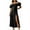 A-Black, variant on Jinhomg Wedding Guest Dresses for Women Elegant off Shoulder Maxi Dress Dressy Casual Puff Sleeve Lace Up Split Dresses Cocktail Party Outfit Black XXL