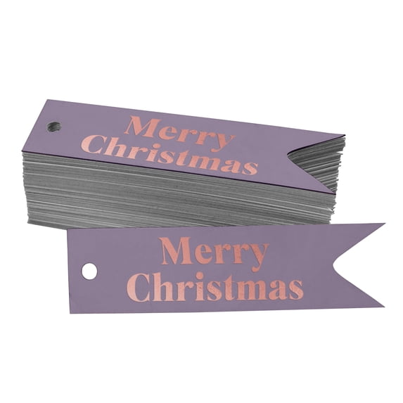 Inkdotpot Rose Gold Foil Paper Hang Tags Merry Christmas Favor Tags 100 Pieces