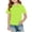 Fluorescent Green, variant on Girl's School Uniform Dressy Short Sleeve Lapel Polo Shirts Spring Cotton Regular Fit Soft T Shirts Fashion Workout Solid Color Outfits Fluorescent Green 11-12 Year