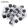 thumbnail image 3 of Sujetadores de cordón, tope de resorte hexagonal para bolsas de cordón y agujetas, Negro Transparente 50 paquetes, 3 of 5
