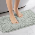 thumbnail image 2 of Unique Bargains Non-Slip Soft Fluffy Shag Washable Plush Bath Rugs for Bedroom Light Grey-1 16"x24", 2 of 7