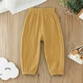 thumbnail image 2 of ZHUASHUM Baby Boy'S Pants Summer Straight Leg Solid Color Trousers Relax Fit Casual Pants Sweartpants Kid Clothes Khaki 18-24 Months, 2 of 6
