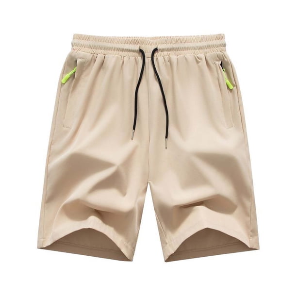 pstuiky Pantalones cortos deportivos, Pantalones de playa holgados, rectos y cómodos para hombre, pantalones deportivos casuales de cinco puntos Pantalones cortos deportivos para hombre