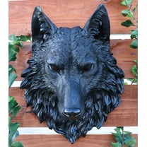 Ebros Large Black Wolf Head with Blood Eyes Wall Decor Plaque 16.5" Tall