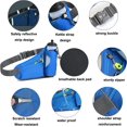 thumbnail image 4 of Riñonera impermeable para correr, riñonera para ciclismo con soporte para botella de agua con tiras reflectantes (azul), 4 of 5