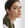 thumbnail image 5 of JUSIP Statement Long Gold Circle Simicircle Ball Dangling Earrings for Women Lightweight Circle Disc Coin Geometric Flat Brushed 18k Gold Plated Drop Dangle, 5 of 14
