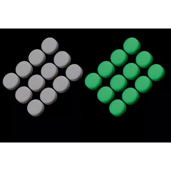 NEW Guitar Fingerboard Dots (12), Glow-In-The-Dark (Glows Green) - No Ring