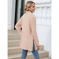 thumbnail image 5 of Long Sleeve Shirts for Women High Neck Casual Tunic Tops Pink XXL, 5 of 8