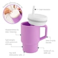 thumbnail image 5 of Infantino My 1st Tumbler: adorable vaso en miniatura con pajita resistente a fugas y mango apto para niños pequeños, fomenta la hidratación, fácil de limpiar, 9 fl. onzas, lila, 5 of 5