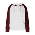 thumbnail image 4 of cfhntfmh Fall Fashion Outfits for Women Oversized Hoodies Textured Sweatshirt Cute Color Block Pullover Fall Winter Shirts, 4 of 5