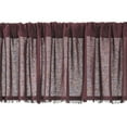 thumbnail image 3 of Merlot Red Coastal Kitchen Curtains Tobacco Cloth Rod Pocket Cotton Solid Color 16x90 Valance, 3 of 3