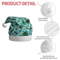 thumbnail image 4 of KLL Christmas Hats for Adults Plush Pineapple Sea Turtle Print Santa Hat Xmas Fluffy Santa Claus Hat for Women Men, 4 of 6