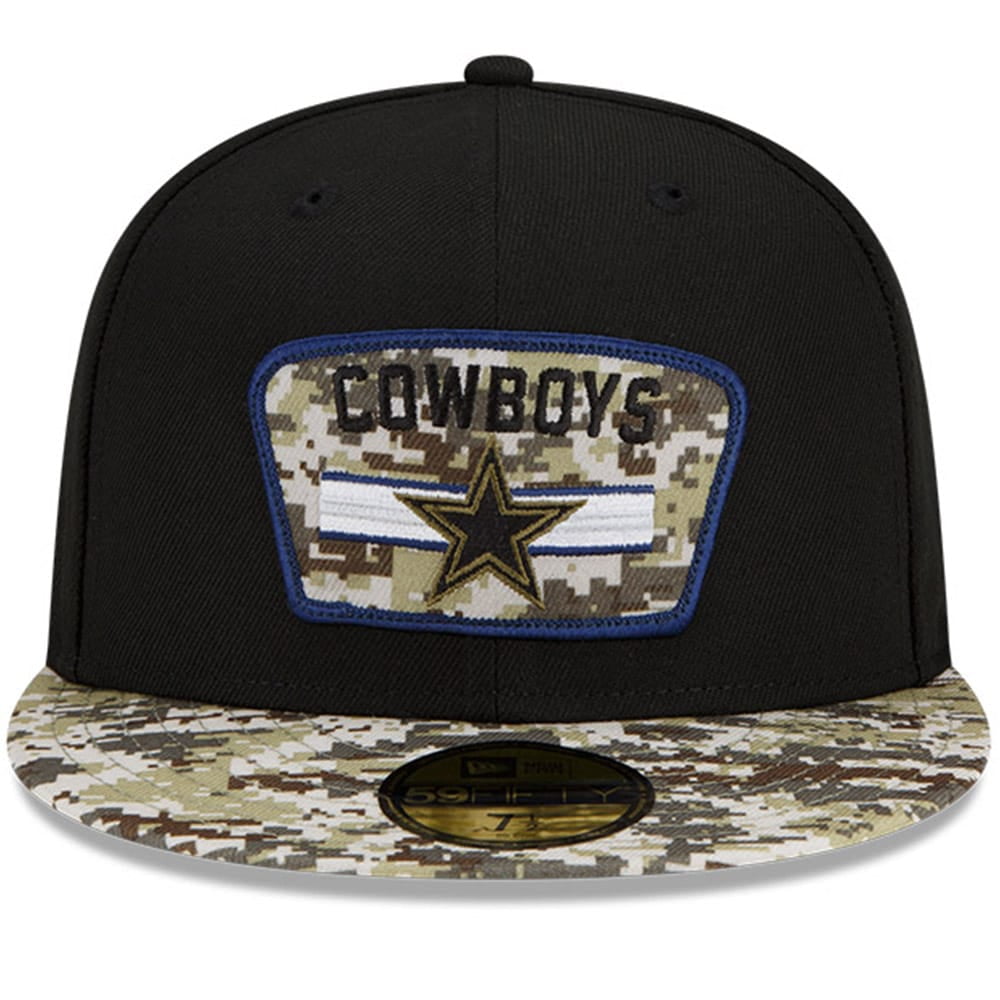 Men s New Era Black Camo Dallas Cowboys 2021 Salute To Service