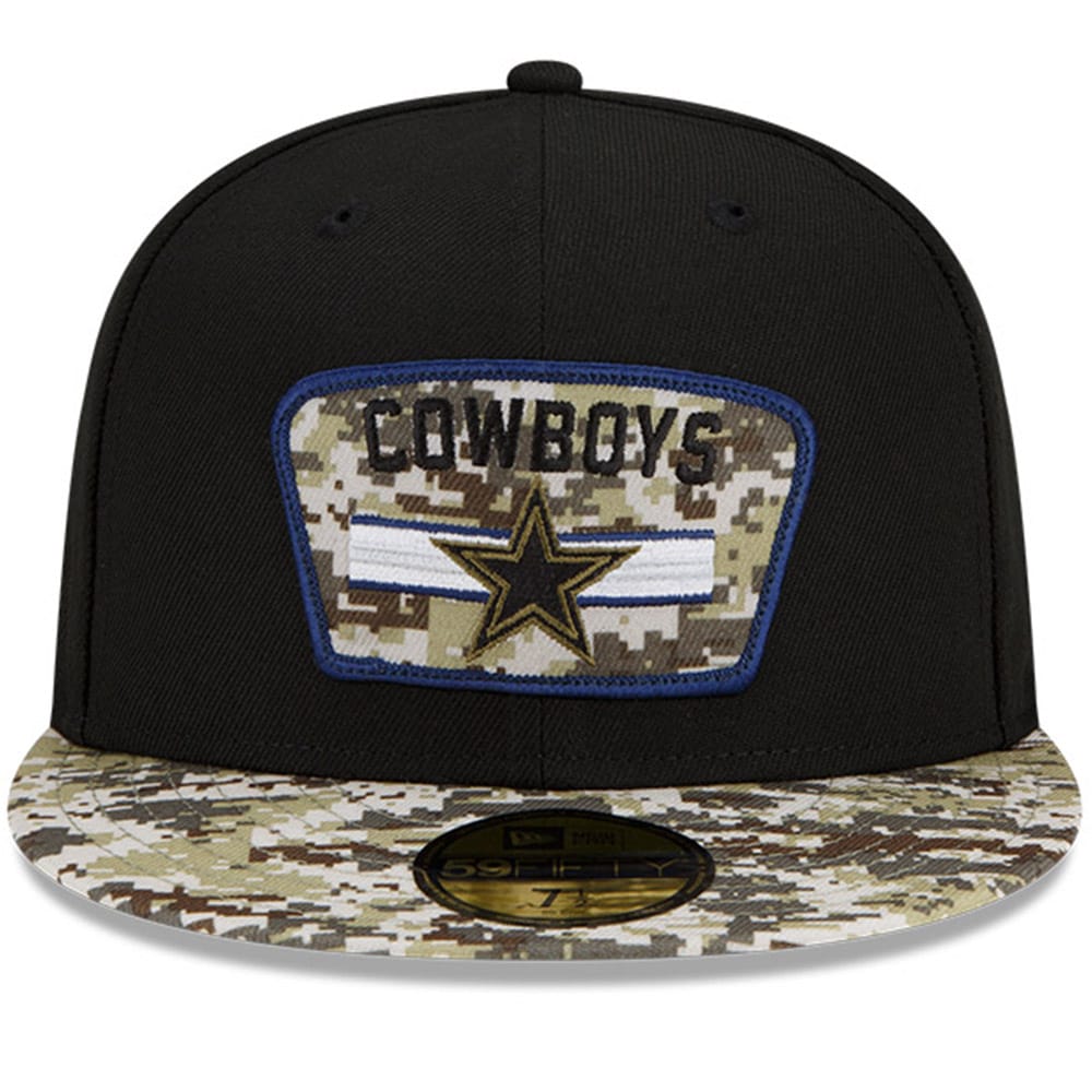 Men's New Era Black/Camo Dallas Cowboys 2021 Salute To Service 59FIFTY Fitted Hat - image 2 of 5