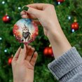 thumbnail image 4 of Hello 2025 Scottish Fold Celebrates Happy New Year Firework Balloon Ceramic Round Ornament Cat Lover Kitten Owner Gifts Home Tree Decor - 02024, 4 of 5