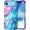 Blue Purple Marble, variant on Case Compatible with iPhone 17 Pro Case 6.3 Inch 2025, Marble Pattern 3 in 1 Heavy Duty Shockproof Full Body Rugged Hard PC+Soft Silicone Drop Protective Women Girl Phone Cases, Blue Cyan