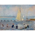 thumbnail image 2 of William James Glackens 14x11 Gold Ornate Wood Frame and Double Matted Museum Art Print Titled - Seascape with Six Bathers, Bellport (C. 1915), 2 of 4