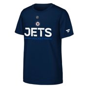 Youth Fanatics Navy Winnipeg Jets Authentic Pro Wordmark T-Shirt