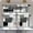 Grey and Black, variant on Dark Grey Thin Kitchen Curtains Tiers and Valances Set 3 Piece for Windows Grey and Black Kitchen Window Curtains Set,White Modern Abstract Art Valances for Living Room(36" Tiers Set)