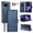 Blue, variant on For Google Pixel 9 Pro XL / 10 Pro XL 6.8inch Phone Case Wallet, RFID Blocking Magnetic Buckle Flip Leather TPU Cover with Card Holder Wrist Strap Shockproof Phone Case,Black
