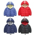 thumbnail image 3 of SILVERCELL Toddler Boy Girl Hooded Light Down Jacket Winter Long Sleeve Solid Color Zipper Coat, 3 of 3