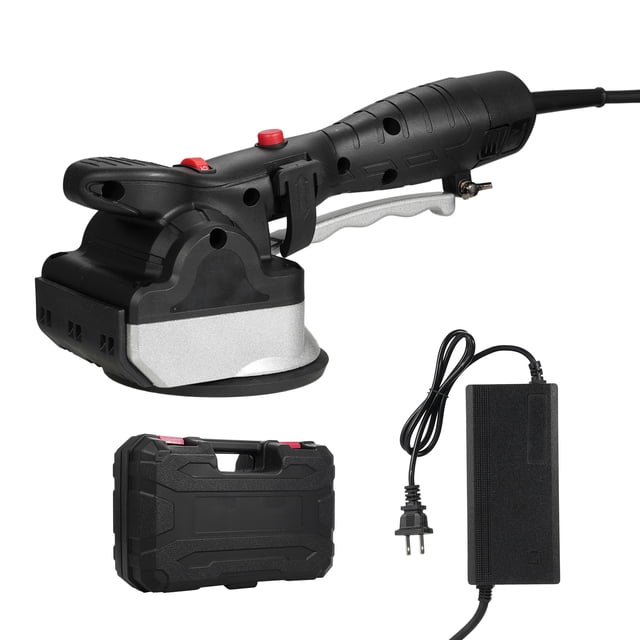 Riwcyla Handheld Tile Vibration Leveling Machine 12V Battery 16000r/min Tiler Vibrator Tool with 6 Adjustable Speed Suction Cup Lock Design for Floor Tile Wall