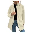 thumbnail image 2 of Pntutb Mujer Otoño e Invierno Color sólido Mangas largas Chaqueta de lana de doble cara Rebeca Abrigo Liquidación Pntutb Pntutb-1695, 2 of 8